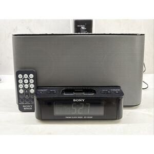 Sony Dream Machine ICF-CS10iP iPod iPhone 30 pin Dock AM/FM Remote TESTED